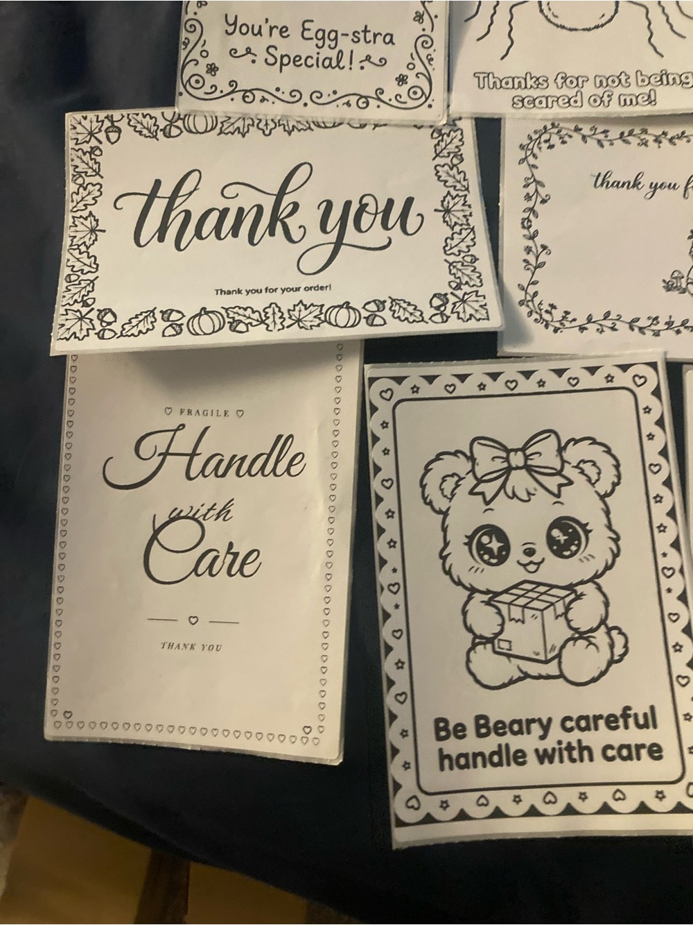 Customized Thank You Note - Black & White (50) 4x6 stickers - Picture 10 of 17
